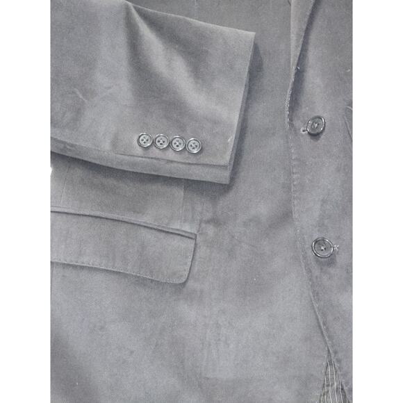 Calvin Klein Velvet Blazer, Men's Sport Coat Size 42R, Dark Gray MSRP $399 - Picture 5 of 10